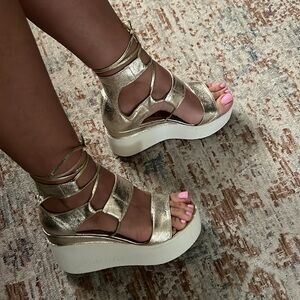 Gold sandals